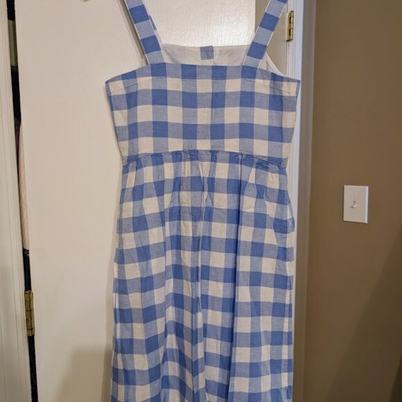 J.Crew Blue Gingham Summer Picnic Dress Size 2 EUC - Picture 8 of 10